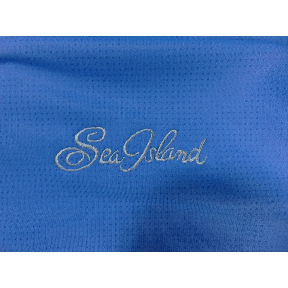 Sea Island Quarter Zip Pullover Mens Med Blue Camo Peter Millar Golf Sporty - Picture 8 of 10